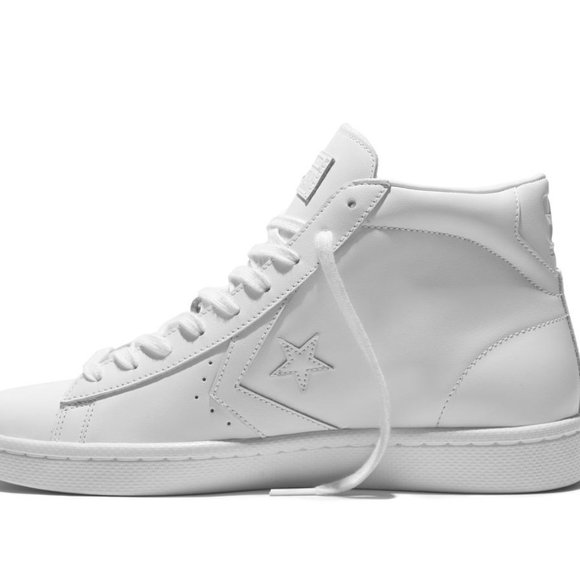 NIB Converse Pro Leather 76 Mid White/White/White 155335C US Mens 9.5 - Picture 4 of 6
